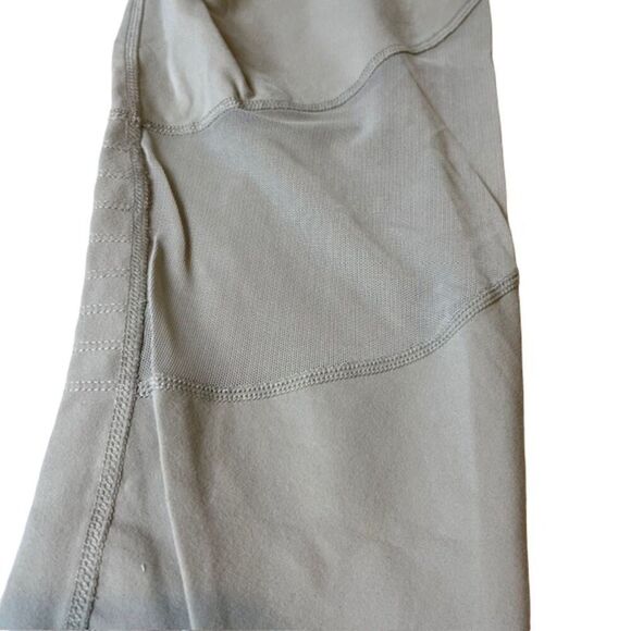 Joy Lab Leggings Ruched Detailed Compression with Mesh Olive Gray Medium - Picture 7 of 10